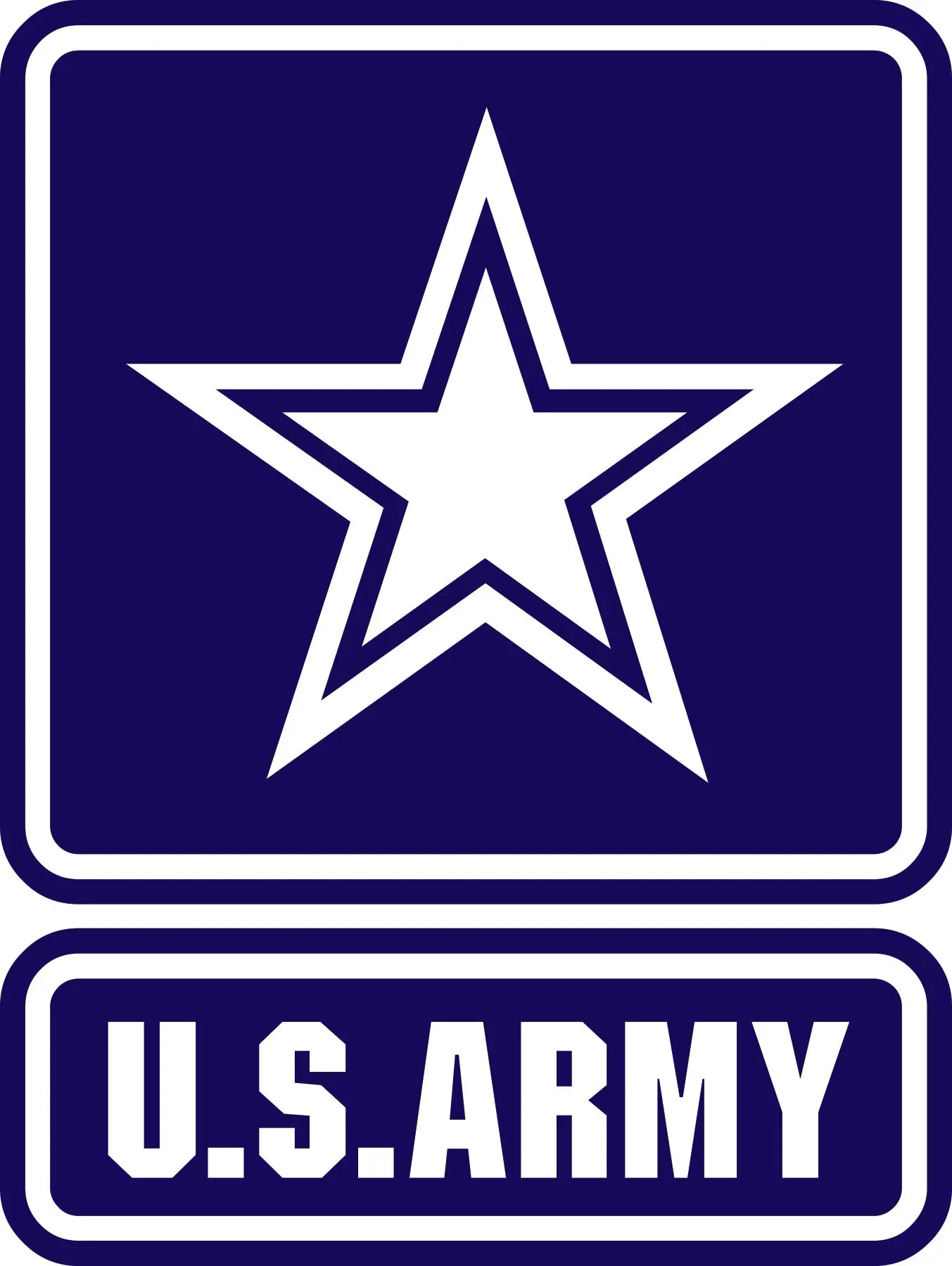 Army Strong Vinyl Decal in Blue