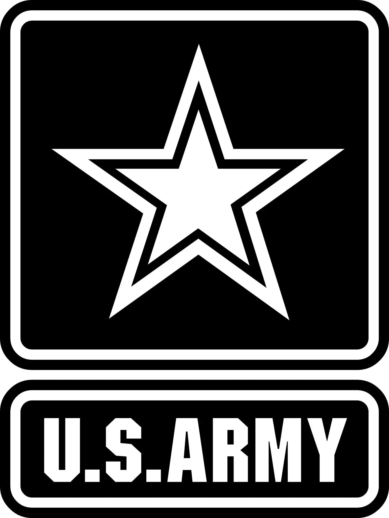 Army Strong Vinyl Decal in Black