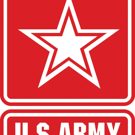Army Strong Vinyl Decal in Red