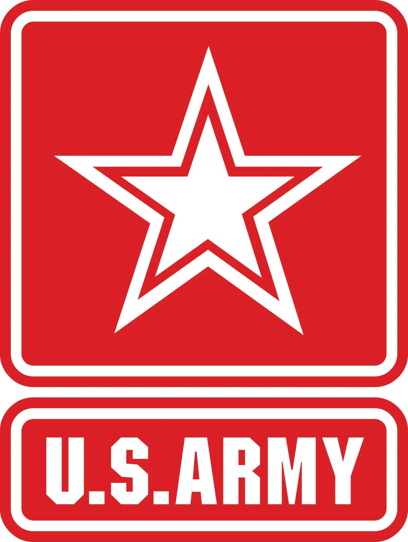 Army Strong Vinyl Decal in Red