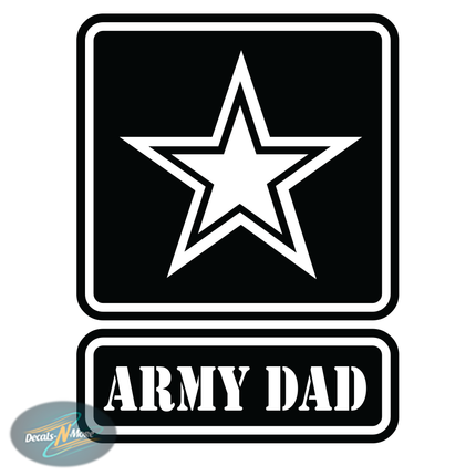 Army Strong Dad Vinyl Decal | Military Patriotic Sticker in black