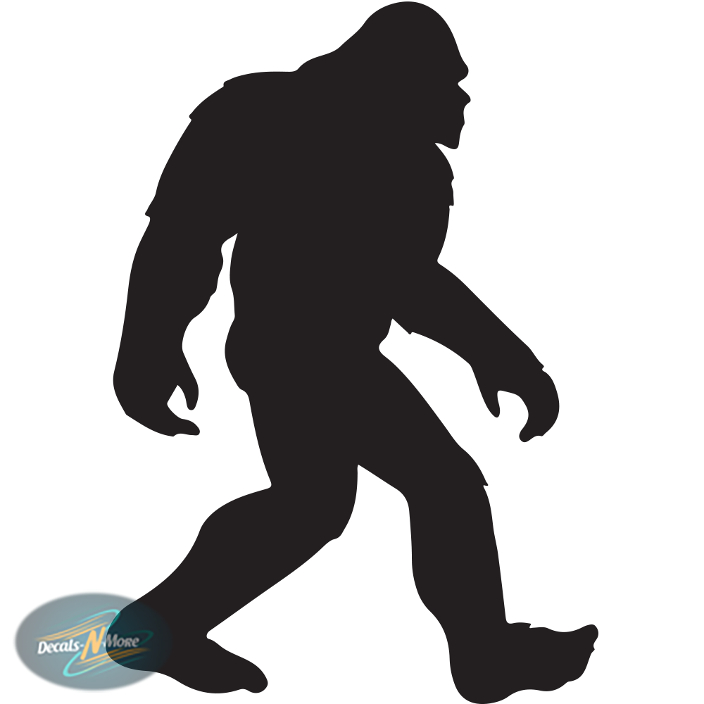 Big Foot Sasquatch Vinyl Decal BFS1 in black vinyl