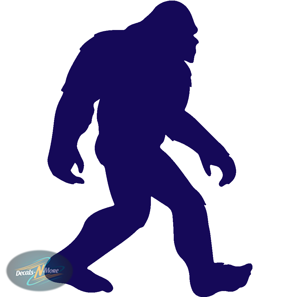 Big Foot Sasquatch Vinyl Decal BFS1 in blue vinyl