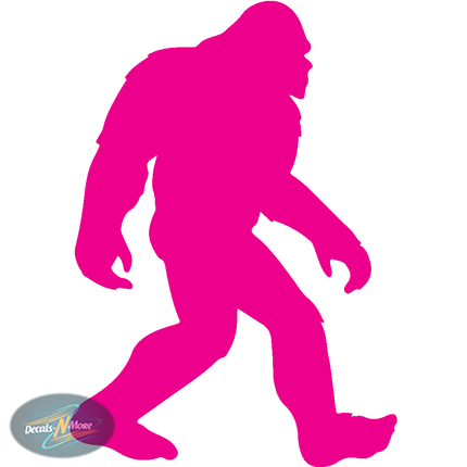 Big Foot Sasquatch Vinyl Decal BFS1 in pink vinyl