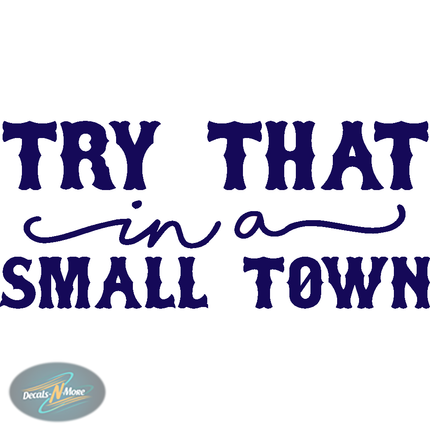 Jason Aldean Try That In A Small Town Vinyl Decal TTIAST Blue Vinyl Decal