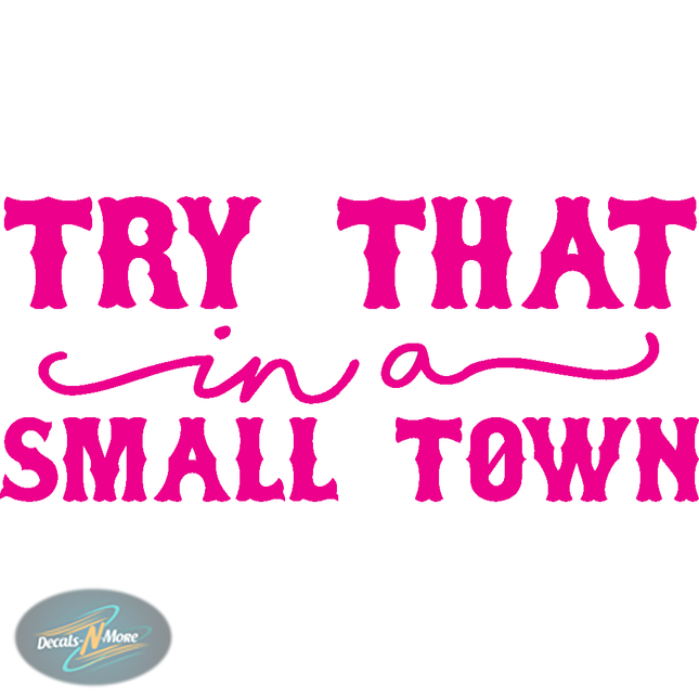 Jason Aldean Try That In A Small Town Vinyl Decal TTIAST pink vinyl decal