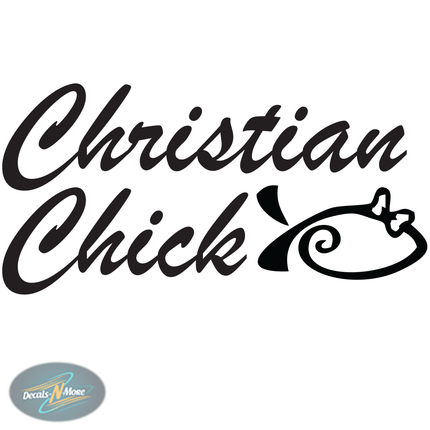 Christian Chick Vinyl Decal CC1 in black vinyl