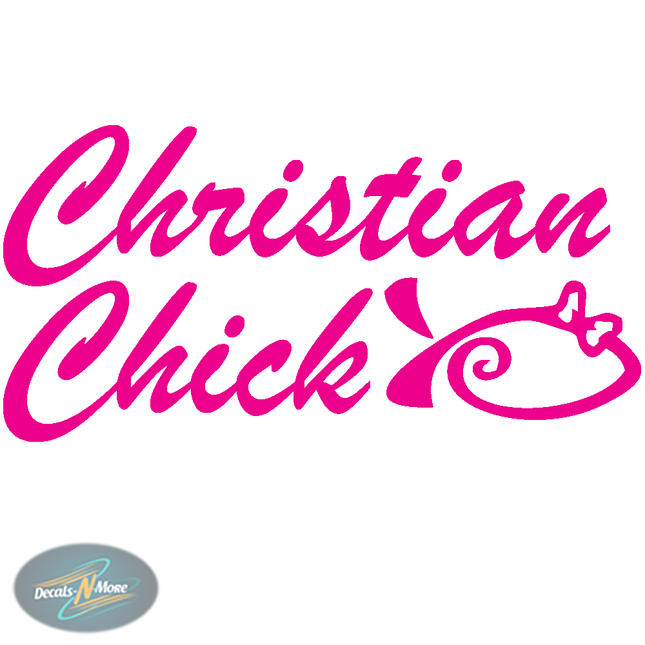 Christian Chick Vinyl Decal CC1 in Pink vinyl