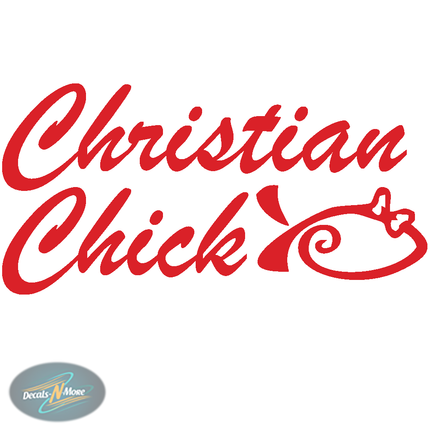 Christian Chick Vinyl Decal CC1 in red vinyl