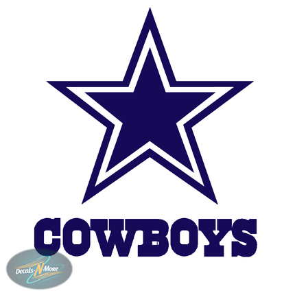 Dallas Cowboys Logo Vinyl Decal DC1 in Blue Vinyl