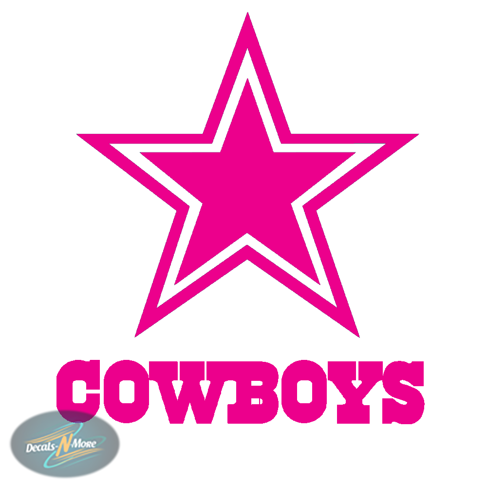 Dallas Cowboys Logo Vinyl Decal DC1 in Pink Vinyl