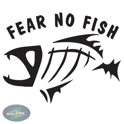 Fear No Fish Vinyl Decal FNF1 in black