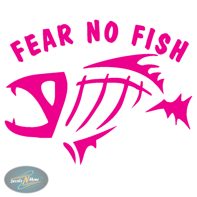 Fear No Fish Vinyl Decal FNF1 in pink
