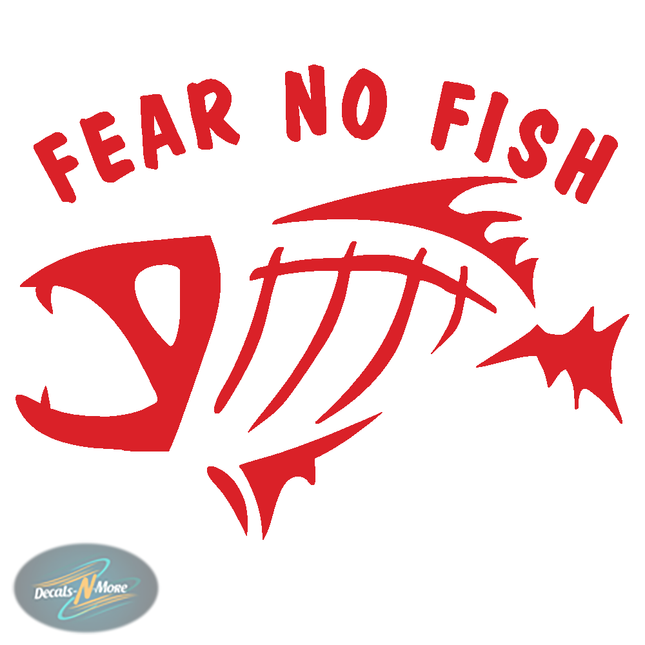 Fear No Fish Vinyl Decal FNF1 in red