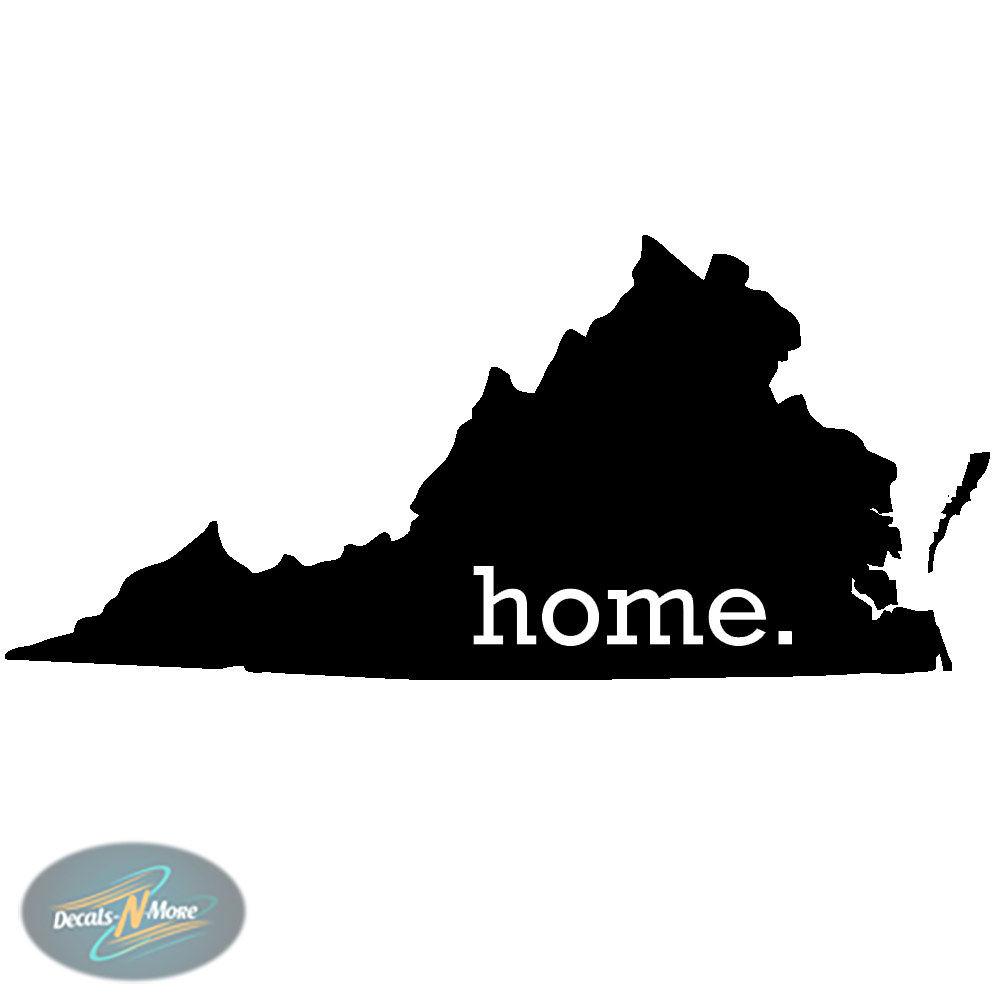 Virginia is My Home Vinyl Decal HVA1 in black