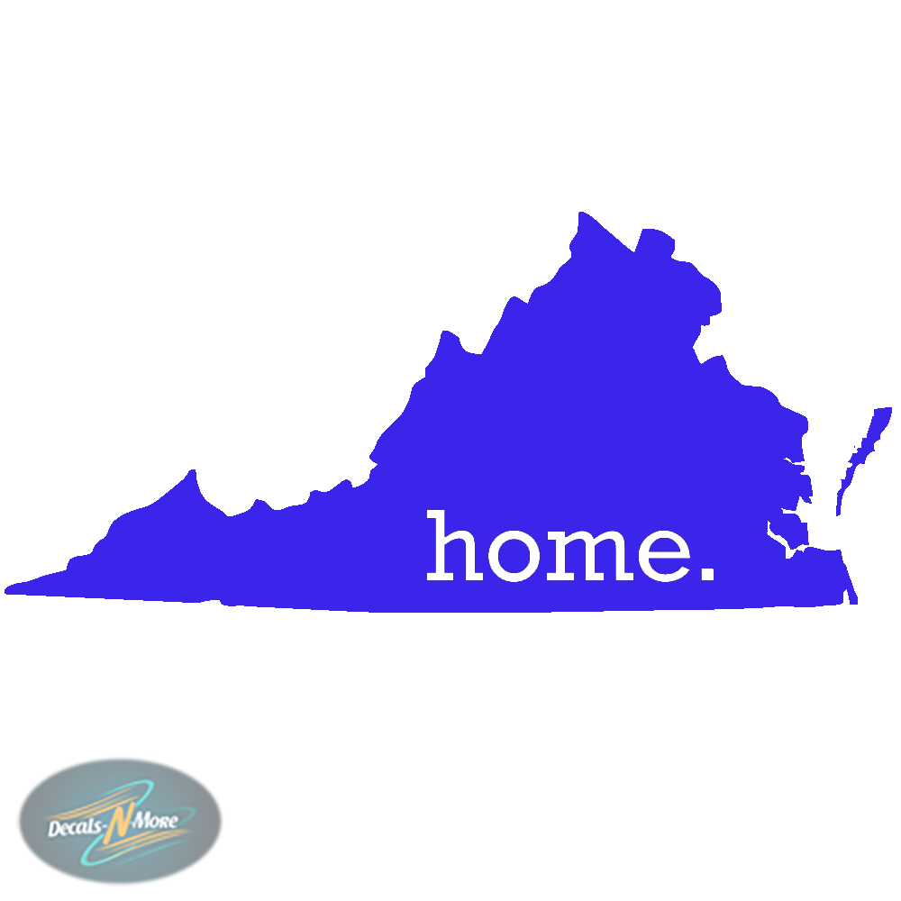 Virginia is My Home Vinyl Decal HVA1 in blue