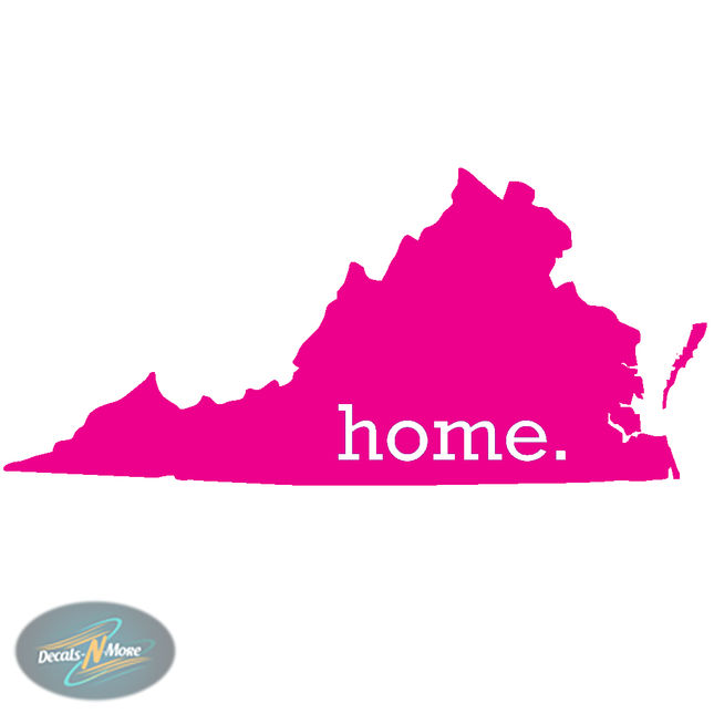 Virginia is My Home Vinyl Decal HVA1 in pink