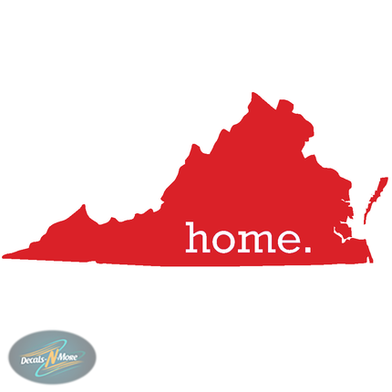 Virginia is My Home Vinyl Decal HVA1 in red