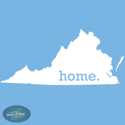 Virginia is My Home Vinyl Decal HVA1 in white