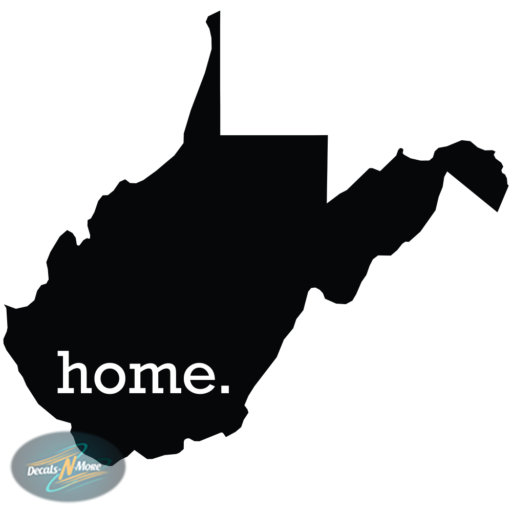 West Virginia is My Home Vinyl Decal HWV1 in black