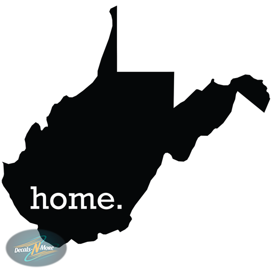 West Virginia is My Home Vinyl Decal HWV1 in black