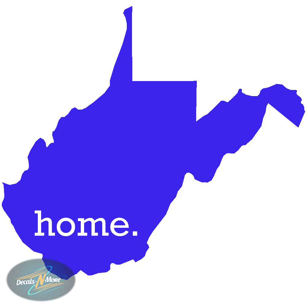 West Virginia is My Home Vinyl Decal HWV1 in blue