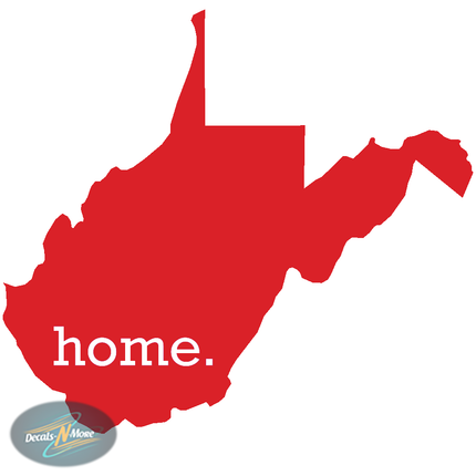 West Virginia is My Home Vinyl Decal HWV1 in red