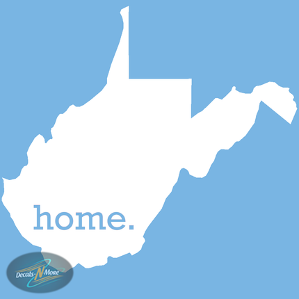 West Virginia is My Home Vinyl Decal HWV1 in white