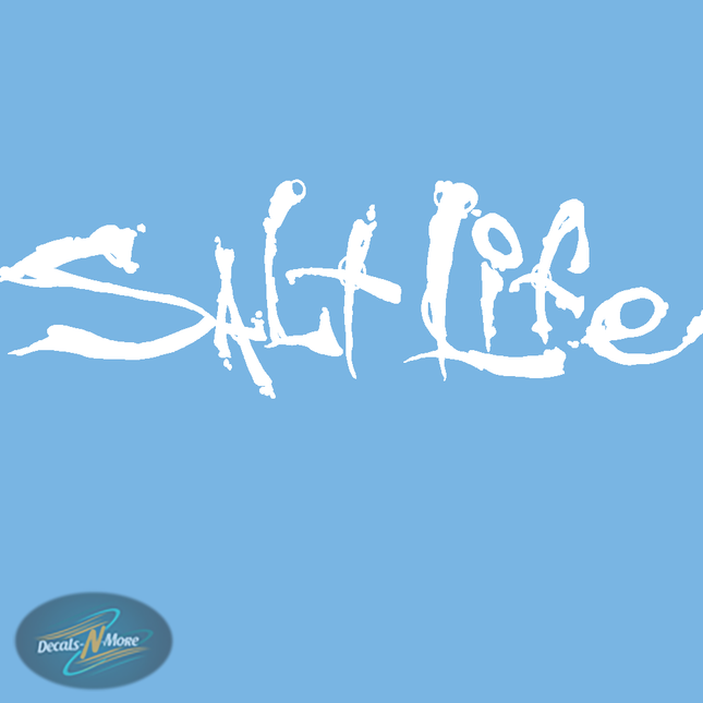 Salt Life Vinyl Decal SL1 in White